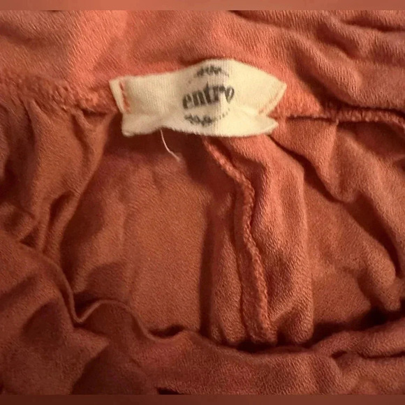 Entro coral one shoulder tie top size M - Picture 3 of 7